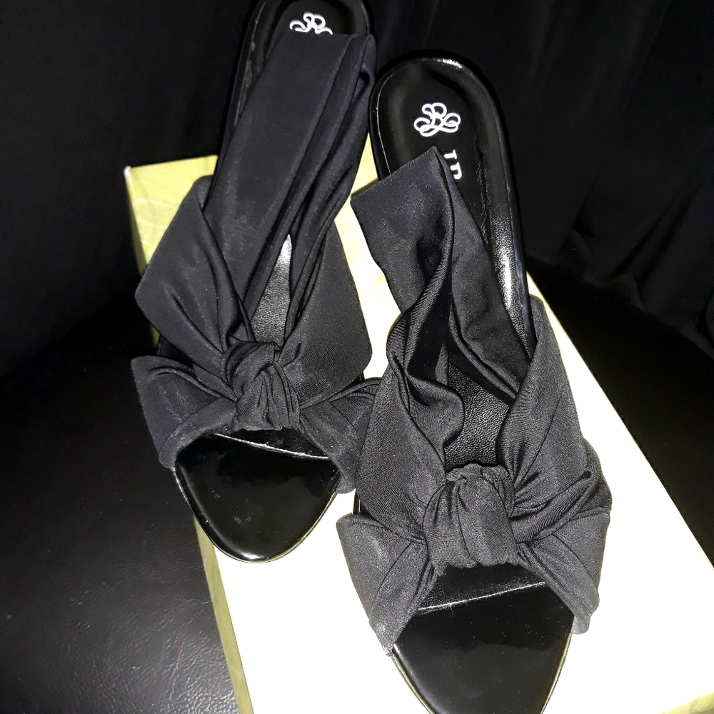J. Renee Dressy Stretch Fabric Sandals